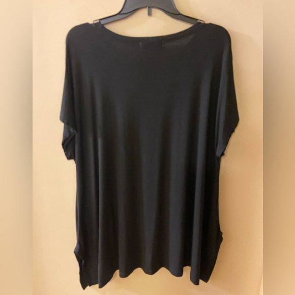 Model France black tee/tunic with silver gems - size 2XL - NWOT - Picture 7 of 9